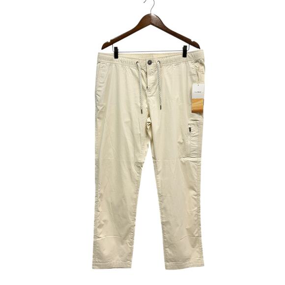 Vuori Women's Organic Cotton Ripstop Straight Leg Pants in Natural size XXL NWT - Picture 2 of 5